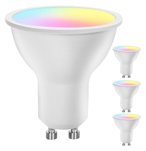 Sada 4 ks stmievateľných inteligentných LED RGBW žiaroviek GU10/4,9W/230V 2700-6500K - Aigostar