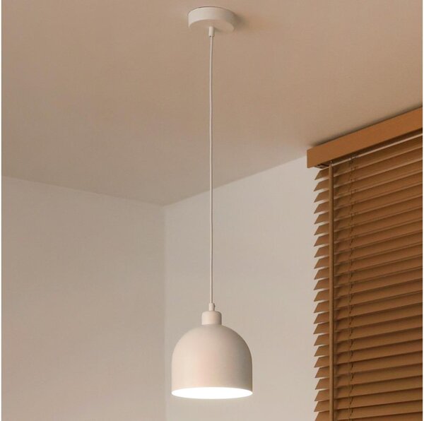 Duolla - Závesný luster na kábli IRONLINE 1xE27/15W/230V pr. 17 cm biely