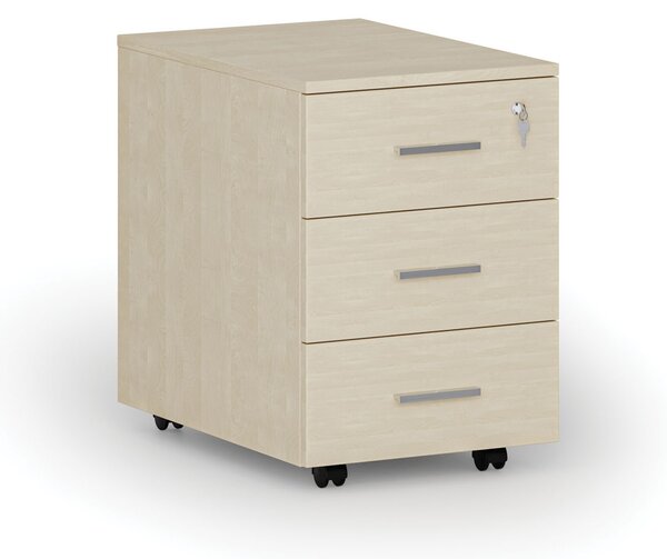 Kancelársky mobilný kontajner PRIMO WOOD, 3 zásuvky, breza