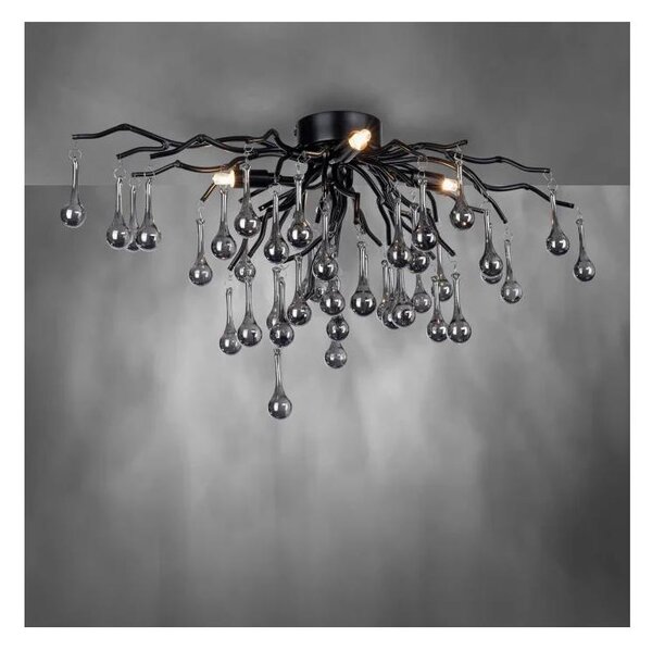 Paul Neuhaus 8090-18 - Prisadený luster ICICLE 4xG9/40W/230V 30x60 cm čierna