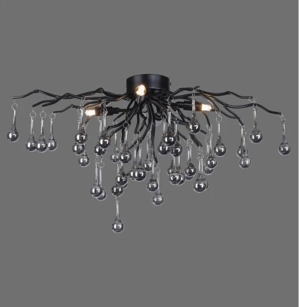 Paul Neuhaus 8090-18 - Prisadený luster ICICLE 4xG9/40W/230V 30x60 cm čierna