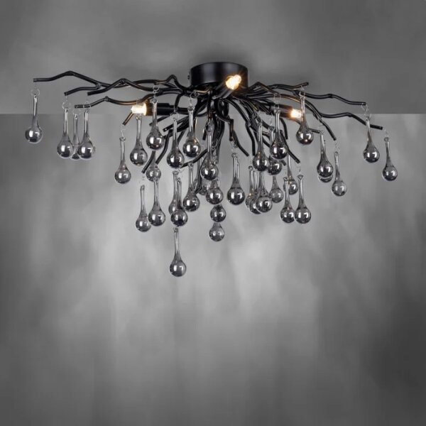 Paul Neuhaus 8090-18 - Prisadený luster ICICLE 4xG9/40W/230V 30x60 cm čierna