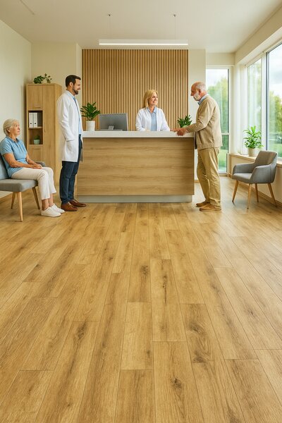 Beauflor , AKCIA: 120x116 cm PVC podlaha - lino Texalino Supreme 616M Java Teak, šíře, béžová, filc, chodba / predsieň