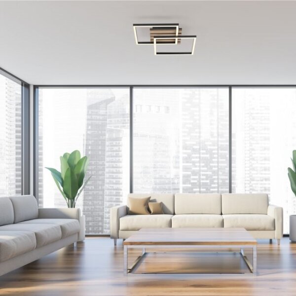 JUST LIGHT. 14053-79 - LED stropné svietidlo AKUSTIKA LED/15W/230V dub/čierna