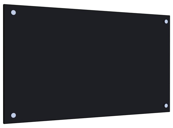 Kuchynská zástena, čierna 70x40 cm, tvrdené sklo