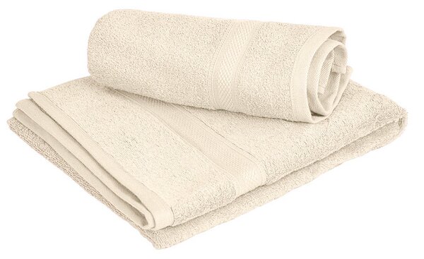 1x osuška CLARYSSE ELEGANCE 70x140 cm + 1x uterák CLARYSSE 60x110 cm 100% bavlna, krémová
