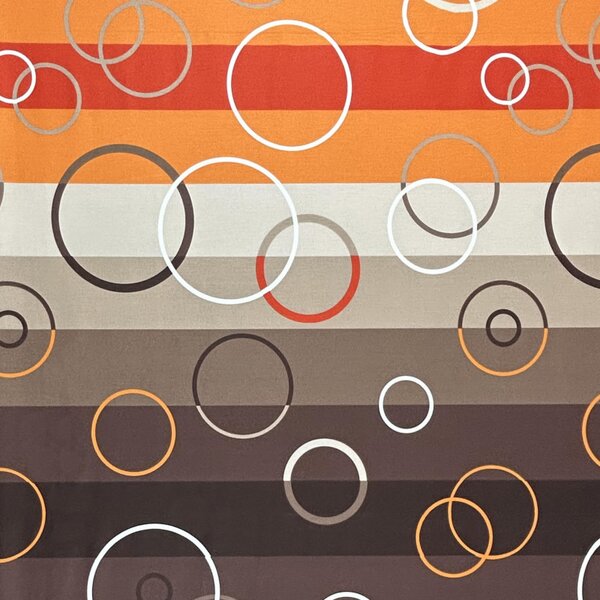 Ervi bavlna š.240 cm - Kruhy na oranžovom - 7488-5, metráž
