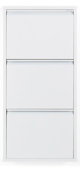 Biela kovová výklopná skrinka na topánky 50x103x15 cm Billy – Spinder Design