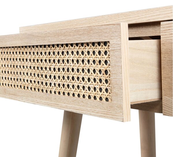 MUZZA Toaletný stolík so zrkadlom foosy 70 x 40 cm prírodný