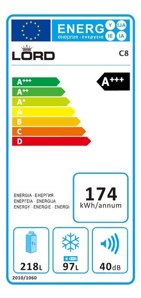 Lord C8 + Záruka 5 rokov - Kombinovaná chladnička