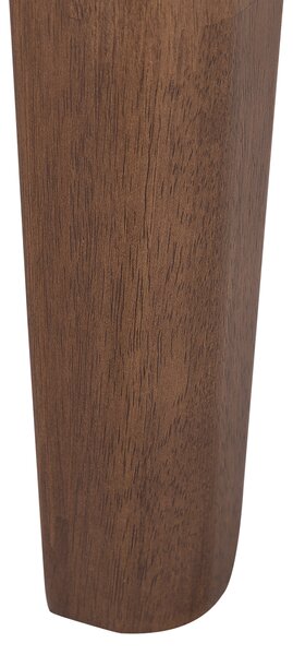 Jedálenský stôl tmavý orech MDF kaučuk 160 x 90 cm pre 6 osôb moderný retro štýl kuchyňa jedáleň