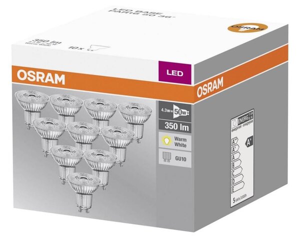 SADA 10x LED Žiarovka GU10/4,3W/230V 2700K - Osram
