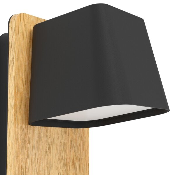 Eglo 390009 - Nástenné svietidlo RUSCIO 1xE27/40W/230V čierna/hnedá