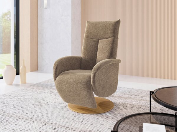 RELAXAČNÉ KRESLO, textil, svetlohnedá Sit & More - Online Only obývacie izby, Online Only