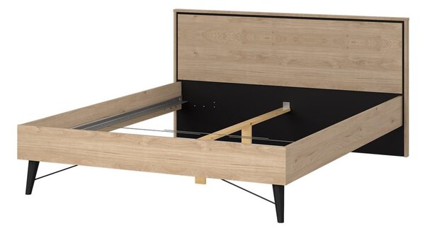 Dvojlôžková posteľ bez roštu v prírodnej farbe 160x200 cm Ry – Tvilum