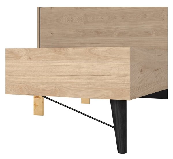 Dvojlôžková posteľ bez roštu v prírodnej farbe 160x200 cm Ry – Tvilum