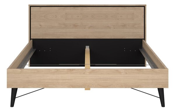 Dvojlôžková posteľ bez roštu v prírodnej farbe 160x200 cm Ry – Tvilum