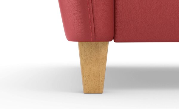 TROJMIESTNA POHOVKA, červená, pravá koža Sit & More - Sedačky, Online Only