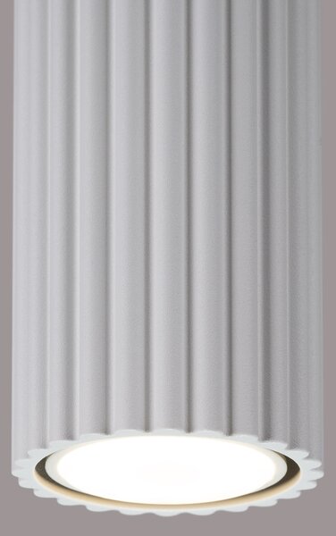 Stropné svietidlo Karbon, 1x biele kovové tienidlo, (40 cm)