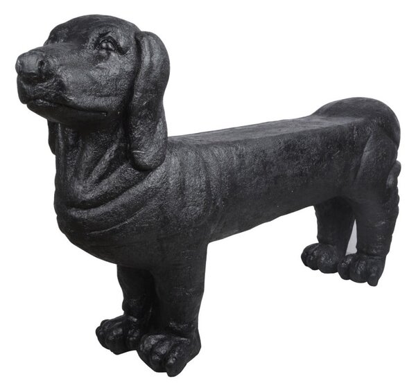 Čierna záhradná lavica Dachshund – Esschert Design