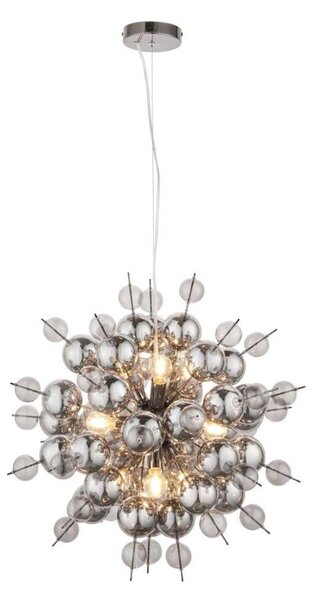Endon 81583 - Luster na lanku JOULES 9xE14/7W/230V lesklý chróm/dymová