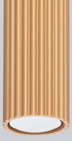 Stropné svietidlo Karbon, 1x zlaté kovové tienidlo, (20 cm)