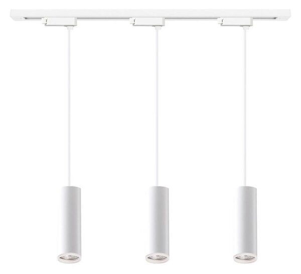 Závesné svietidlo na lankách v lištovom systéme PIPE 3xGU10/10W/230V biele