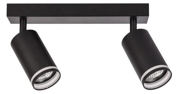 Bodové svietidlo PIPE 2xGU10/10W/230V čierne