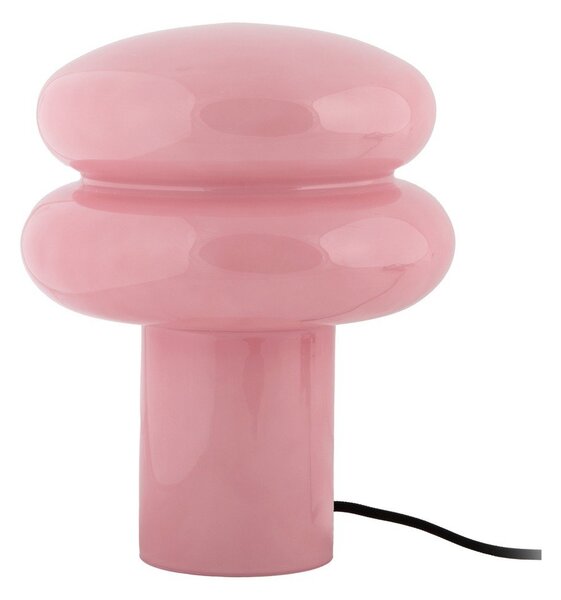 Ružová sklenená stolová lampa (výška 24 cm) Incesante – Leitmotiv