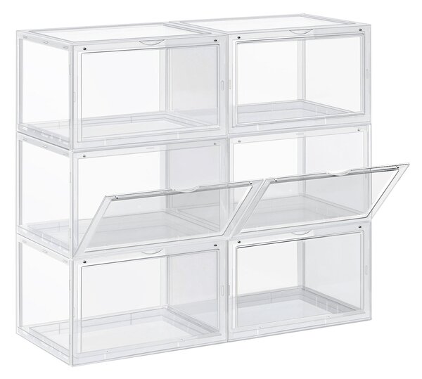REGÁL NA TOPÁNKY, priehľadné, 72/66/28 cm Boxxx - Online Only drobný nábytok, Online Only