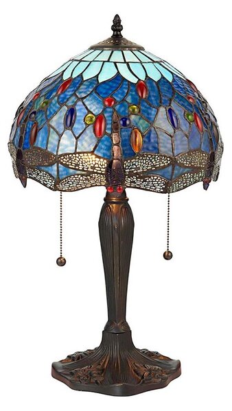 Endon 64090 - Stolná lampa Tiffany DRAGONFLY 2xE27/60W/230V pr. 30 cm