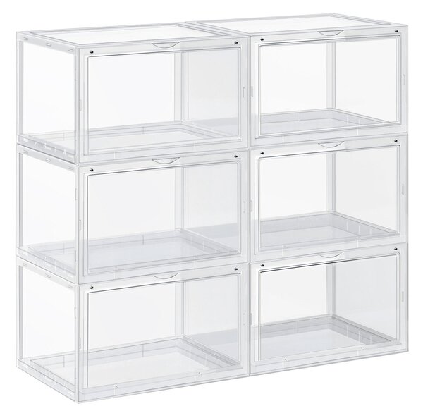 REGÁL NA TOPÁNKY, priehľadné, 72/66/28 cm Boxxx - Online Only drobný nábytok, Online Only