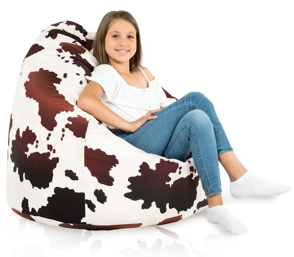 INTERMEDIC SK Sedací vak BAG Sako Design Laciata – 300 L, polyester, motív krava Veľkosť: L