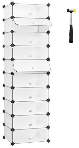 REGÁL NA TOPÁNKY, biela, 43/173/31 cm Boxxx - Online Only drobný nábytok, Online Only