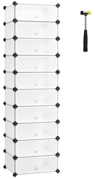 REGÁL NA TOPÁNKY, biela, 43/173/31 cm Boxxx - Online Only drobný nábytok, Online Only