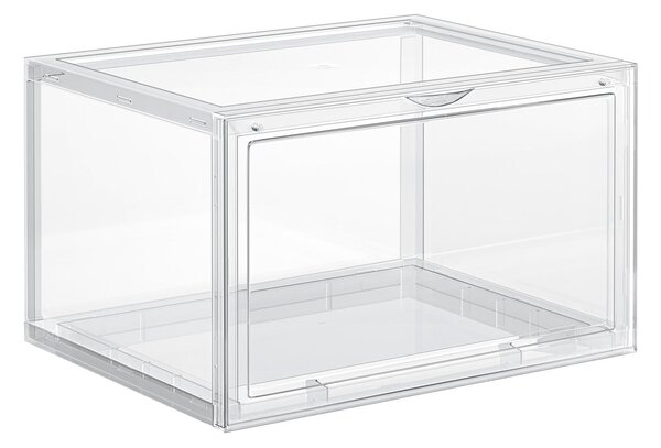 REGÁL NA TOPÁNKY, priehľadné, 72/66/28 cm Boxxx - Online Only drobný nábytok, Online Only