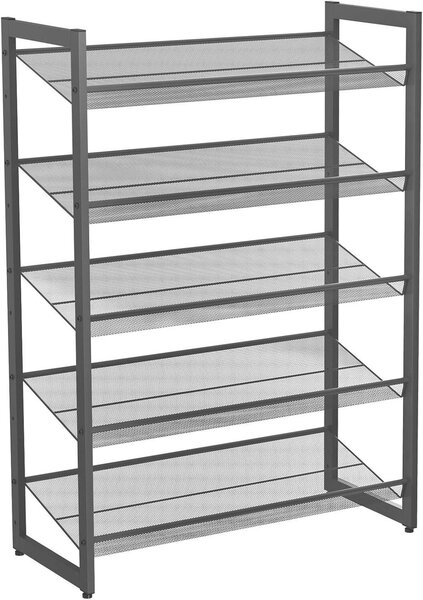 REGÁL NA TOPÁNKY, čierna, 74/104/31 cm - Online Only drobný nábytok, Online Only