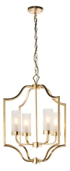 Endon 81914 - Závesný luster EDREA na reťazi 4xE14/6W/230V mosadz