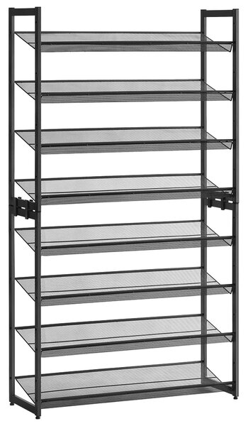 REGÁL NA TOPÁNKY, čierna, 92.5/163.5/30.7 cm Boxxx - Online Only drobný nábytok, Online Only