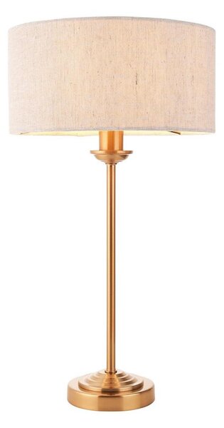 Endon 110728 - Stolná lampa HIGHCLERE 1xE14/7W/230V béžová/mosadz