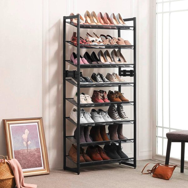 REGÁL NA TOPÁNKY, čierna, 74/104/31 cm - Online Only drobný nábytok, Online Only
