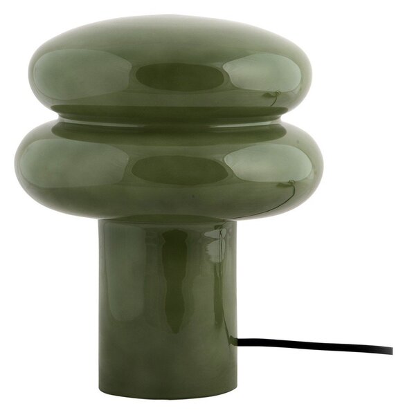 Zelená sklenená stolová lampa (výška 24 cm) Incesante – Leitmotiv
