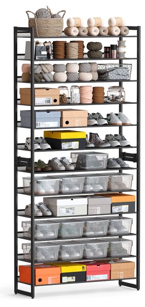REGÁL NA TOPÁNKY, čierna, 92.5/223/30.7 cm Boxxx - Online Only drobný nábytok, Online Only
