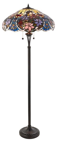 Endon 64323 - Stojacia lampa Tiffany SULLIVAN 2xE27/60W/230V priemer 56 cm