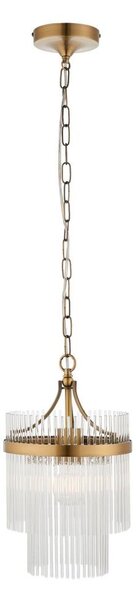 Endon 112572 - Luster na reťazi MARIETTA 1xE27/10W/230V mosadz/číre