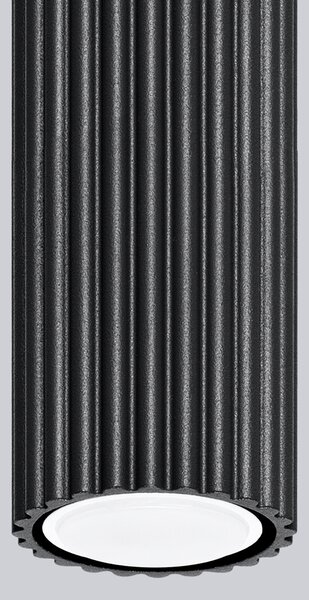 Stropné svietidlo Karbon, 1x čierne kovové tienidlo, (60 cm)