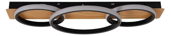 LED Stropné svietidlo ROWENA LED/18W/230V čierna/hnedá