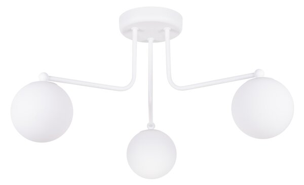 Stropné svietidlo Astral, 3x biele sklenené tienidlo, w
