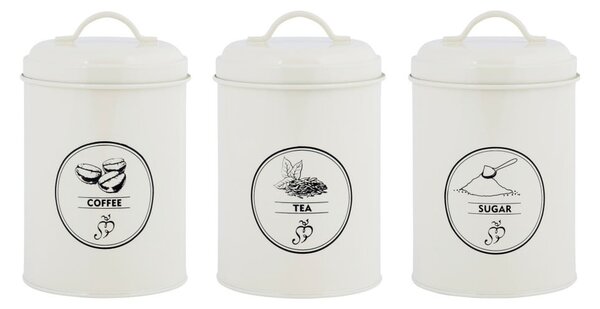 Oceľové dózy v súprave 3 ks na kávu/na sypaný čaj – Esschert Design