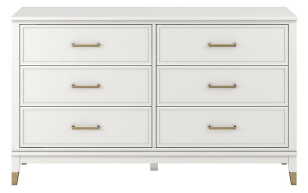 Biela komoda CosmoLiving by Cosmopolitan Westerleigh, 144 x 85 cm